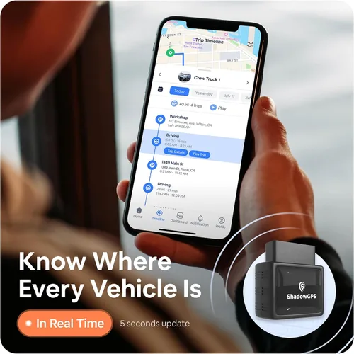 Miniatura 2 de Rastreador de coches GPS OBD2 en tiempo real - $12/mes con 1 año prepago - Dispositivo Plug & Play para familias, adolescentes y empresas