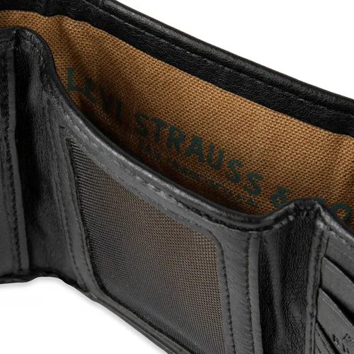 Miniatura 34 de Levi's Billetera triple para hombre, elegante y delgada, incluye ventana de identificación y tarjetero de crédito