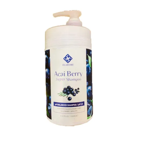 Elabore Acai Berry Champú para el cabello, sin sulfato, 33.80fl.oz/ 33.8 fl oz