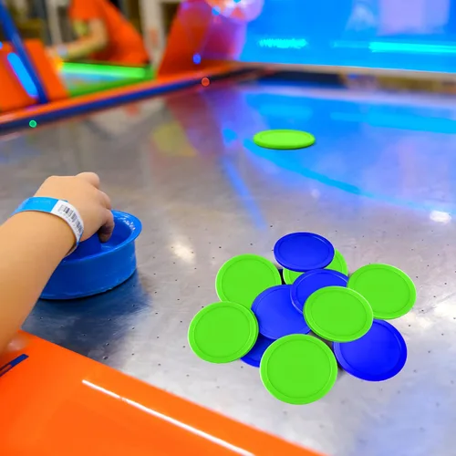 Miniatura 3 de Coopay 12 discos de hockey de aire para el hogar, discos de repuesto pesados de 2.5 pulgadas para mesas de juego, accesorios de equipo, 0.44 onzas