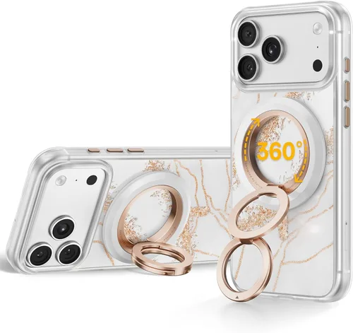 Miniatura 11 de SYNCWIRE Soporte magnético para anillo de teléfono MagSafe, rotación de 360°, agarre magnético de doble cara, soporte de anillo para teléfono