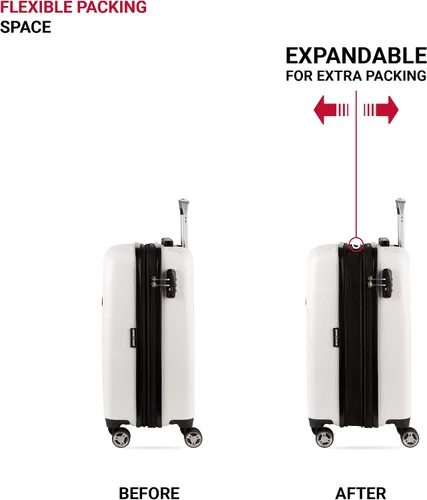 Miniatura 5 de SWISSGEAR 7272 - Maleta rígida y expandible con ruedas giratorias, Blanco), 7272100156