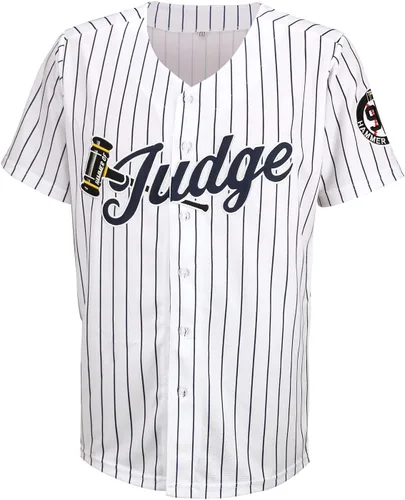 Miniatura 2 de 99 Parches bordados de jersey de béisbol Jersey blanco cosido con rayas azul marino