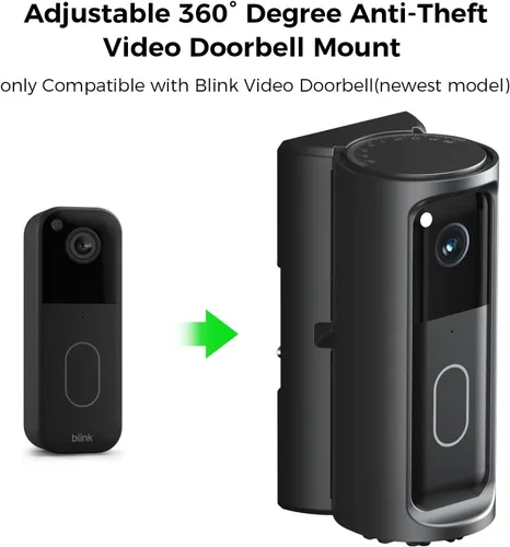 Miniatura 2 de Soporte para timbre Blink ajustable en ángulo de 360° compatible con timbre de video Blink (modelo 2025), soporte de cámara sin taladrar