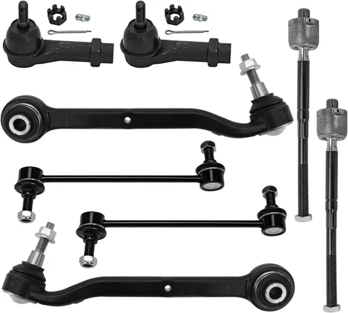 Miniatura 400 de Detroit Axle - Kit de brazos de control de extremo delantero de 8 piezas para Dodge Dakota 00-04, Durango 00-03, 4 brazos de control superior e