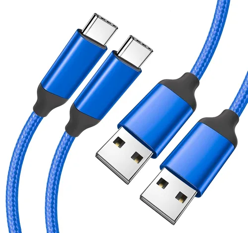Miniatura 9 de Awnuwuy [2 unidades de 10 pies] Cable de carga USB tipo C rosa, cable largo para Android auto, USB A a USB C, cable de carga rápida para Samsung