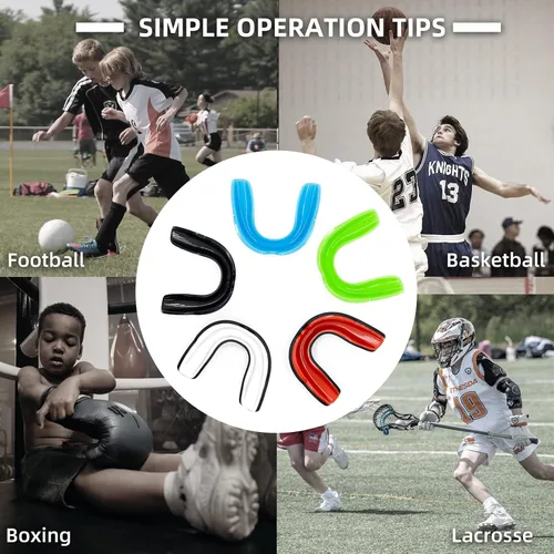 Miniatura 7 de Protector bucal para niños y jóvenes, para deportes, para fútbol, boxeo, artes marciales mixtas, lacrosse, baloncesto, taekwondo, karate, lucha