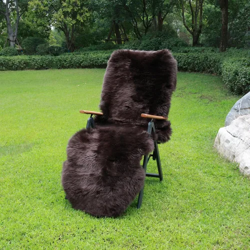 Miniatura 9 de Alfombra de piel de oveja, mullida y esponjosa, súper suave de 24 x 36 pulgadas, alfombra de pelo de oveja de felpa, alfombras decorativas