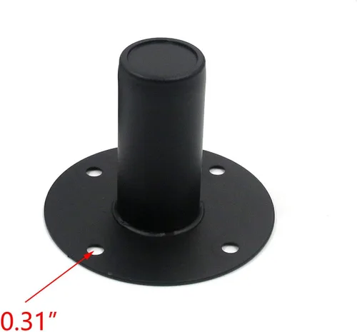 Miniatura 3 de T Tulead Soporte de montaje para altavoz, soporte superior de 4.21 x 3.15 pulgadas, soporte para altavoz, montaje en poste para gabinete, paquete