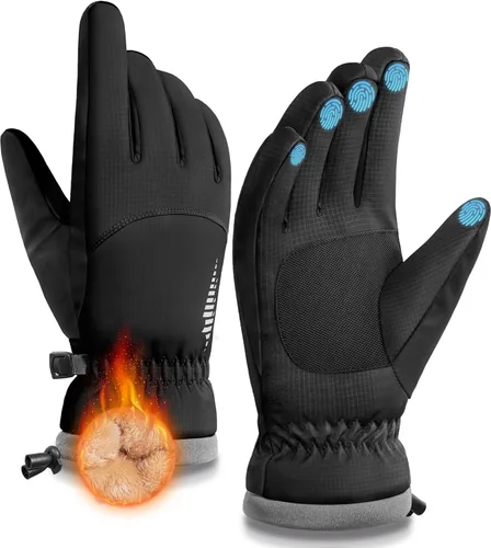 Guantes de invierno impermeables y cálidos SIMARI con dedos táctiles, para hombres y mujeres, resistentes al viento para nieve, para clima frío,