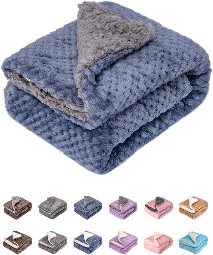 Miniatura 22 de Manta mullida o manta mullida para bebé niña o niño, suave y cálida y acogedora manta de vellón coral para bebé, bebé o recién nacido, manta