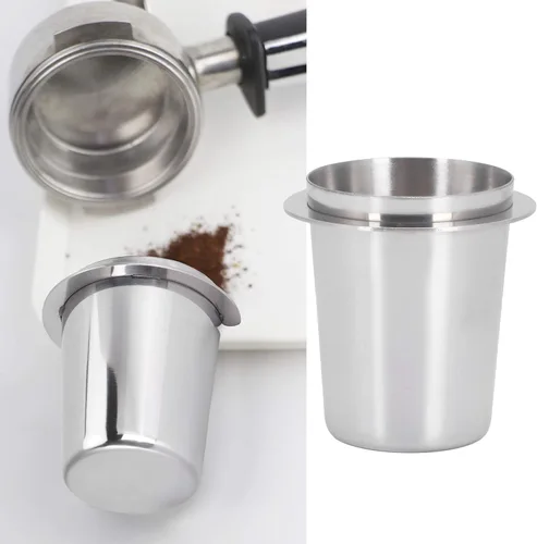Miniatura 4 de Taza dosificadora de 2.008 in, taza de dosificación de polvo de café de acero inoxidable, parte del alimentador de polvo de café para máquina