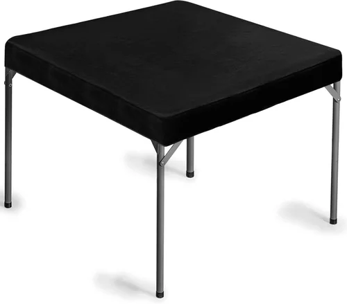 Frienda Mantel plegable de fieltro para mesa de juegos, para jugar cartas de póquer, rompecabezas mahjong, juegos de mesa, mesa no incluida (negro,