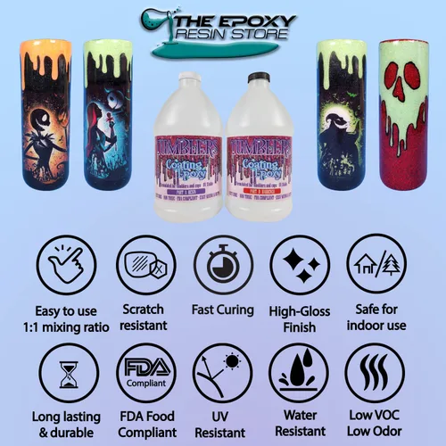 Miniatura 2 de The Epoxt Resin Store - Resina epoxi con revestimiento de tumbler, brillo superbrillante, curado rápido, autonivelante, bajo olor, fácil de mezclar