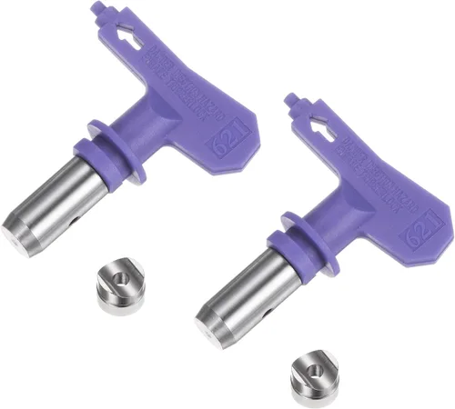 Miniatura 33 de uxcell 2 puntas de pulverización reversibles para pulverizador sin aire, 109 puntas de boquilla de pulverización de pintura, piezas de máquina
