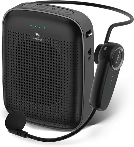 Amplificador de voz inalámbrico Bluetooth para profesores - Mini amplificador portátil de 15 W con micrófono inalámbrico, micrófono personal para