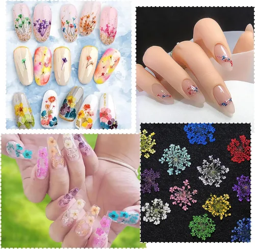 Miniatura 5 de 2 cajas de flores secas para uñas, mini flores de uñas reales 3D, flores secas, calcomanías de uñas, decoración de uñas, decoración de manicura