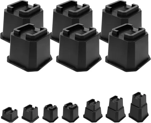 Miniatura 11 de Elevadores de Cama Shouwuhho de 2 Pulgadas, Elevadores de Muebles con Alturas de 2 3 4 5 6 7 8 Pulgadas de Alta Resistencia, Elevadores de Cama