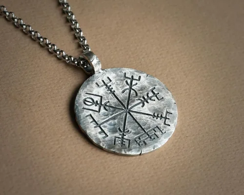 Miniatura 3 de Baldur Jewelry - Collar de brújula vikinga de plata de ley 925 con colgante Vegvisir Collar de joyería nórdica martillado a mano - Regalos vikingos