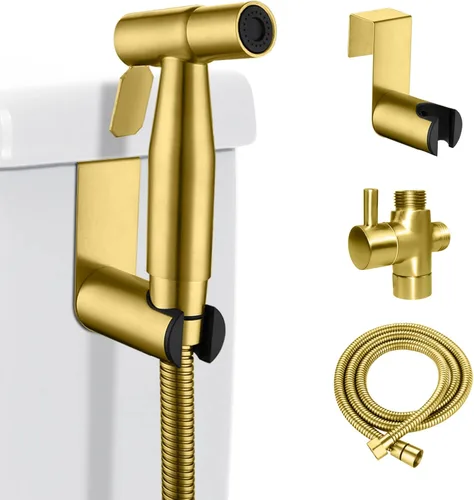LOSCHEN Kit de rociador de bidé para inodoro, rociador de mano Shattaf Accesorio de inodoro de acero inoxidable para baño de mascotas/higiene