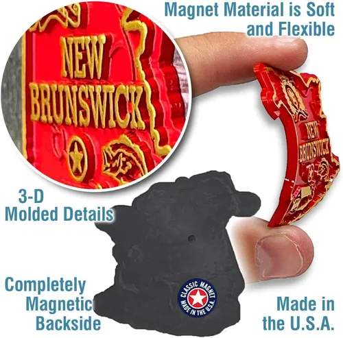 Miniatura 3 de Imán de la provincia de New Brunswick de Classic Magnets, recuerdos coleccionables de goma 3D estilo vintage y regalos fabricados en los Estados