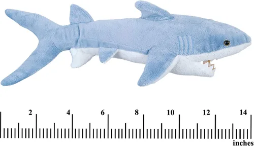 Miniatura 6 de Bedwina Tiburones de peluche – Paquete de 2 juguetes grandes de tiburón Mako de 14 pulgadas y cabeza de martillo de 13 pulgadas, juguetes