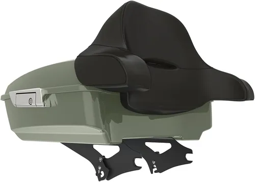 Miniatura 300 de King Tour Pack para Harley Alpine Green, cierre de paquete turístico, portaequipajes superior, soporte de montaje negro, placa de metal para Harley