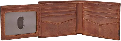 Miniatura 7 de Fossil Billetera plegable de cuero Quinn para hombre