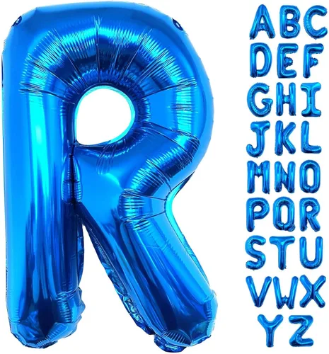Miniatura 30 de Lovoir Globos azules grandes de 40 pulgadas con letra C de gran tamaño, globo de helio de aluminio de Mylar para decoración de fiesta de cumpleaños
