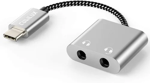 Miniatura 13 de Cubilux Adaptador USB C para auriculares dobles, tipo C a divisor de audio de 3.5mm doble compatible con iPhone 17/16/15, iPad Pro 13/12.9/11 iPad