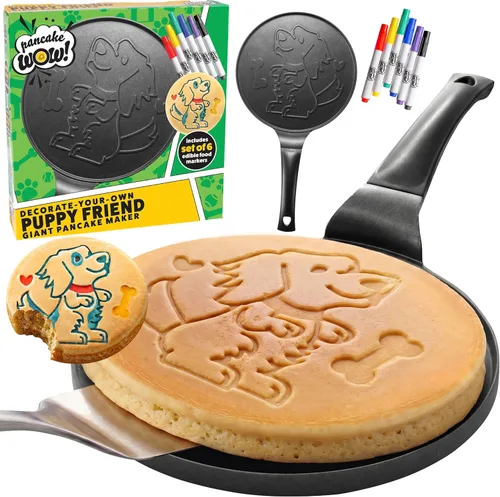 Miniatura 12 de Sartén gigante para panqueques con diseño de dinosaurio, para hacer panqueques gigantes de 10 pulgadas para el desayuno de niños mágicos, decora