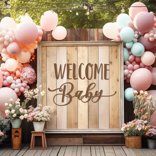Miniatura 5 de Dunzoom Decoraciones de baby shower, letreros de bienvenida para bebé, calcomanía de bienvenida para niño o niña, suministros de fiesta