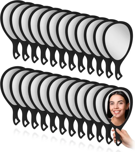 Miniatura 14 de Zadro Espejo de mano grande con asa, espejos de salón para estilistas, espejo de mano grande para maquillaje, para colgar en la pared