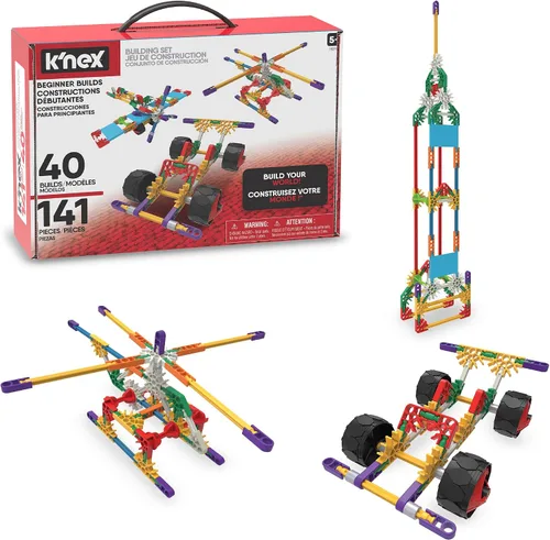 K'NEX - Set de construcción de 40 modelos, 141 piezas, juguete STEM, juego de ingeniería, construcción creativa, para niños de 5 años en adelante