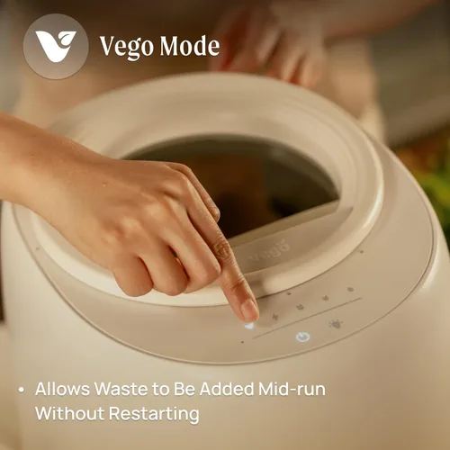 Miniatura 3 de Vego Compostador de Cocina, Compostador Eléctrico de Encimera de 4L, 5 Modos, Contenedor de Compost Inteligente Basado en Peso con App, Sin Olor