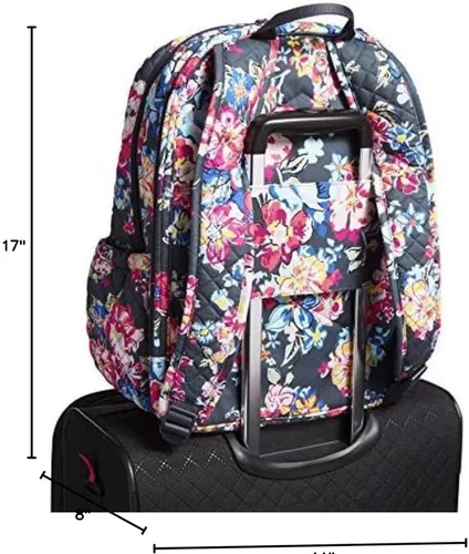Miniatura 10 de Vera Bradley - Mochila Campus de algodón para mujer, ramilletes bonitos