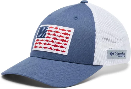 Miniatura 1047 de Columbia - Gorra de malla con bandera con árboles unisex para adultos, corona alta