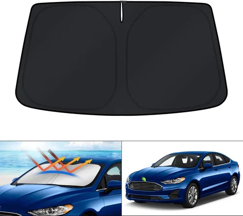 Miniatura 29 de KUST - Parasol plegable para parabrisas para Ford Ranger, accesorios 2019-2025 2026, parasol personalizado para ventana, protector solar plegable