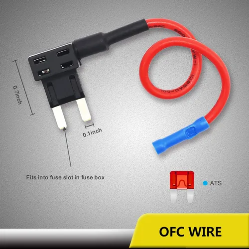 Miniatura 3 de Recoil FT2-10 Paquete de 10 adaptadores de fusible para automóvil de 12 V, adaptador de fusible mini ATS con 10 fusibles de 10 A, 20 A