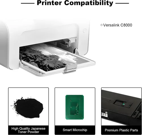Miniatura 2 de Cartucho de tóner remanufacturado para Xerox Versalink C8000 compatible con tóner negro 106R04037 12600 páginas, 1 paquete