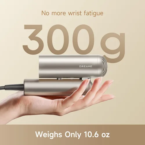 Miniatura 3 de Dreame Secador de pelo Pocket Pro, secador de pelo de viaje de doble voltaje con difusor, soplador de pelo iónico profesional de alta velocidad