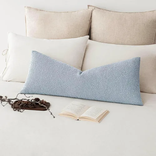 Miniatura 85 de Foindtower Fundas de almohada decorativas con textura de boucle, fundas de almohada sólidas, neutrales, suaves y acogedoras para silla, sofá