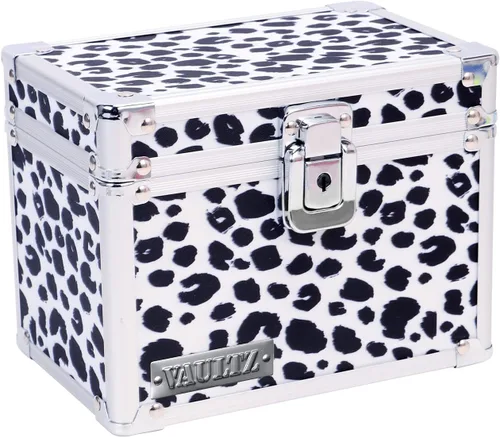 Miniatura 7 de Vaultz VZ01169 Archivador con candado para tarjetas de índice con tapa abatible - Capacidad para 350 tarjetas de 7,6 x 12,7 cm, color negro