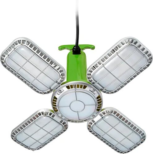 Miniatura 6 de PowerSmith PTLK516-130 - Luz de trabajo LED temporal de 16,000 lúmenes con 4 paneles pivotantes, gancho de metal de montaje rápido y cable