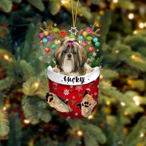 Miniatura 135 de Adorno de Navidad personalizado para perro Airedale Terrier en bolsillo de nieve, adorno para árbol de Navidad, idea de regalo para amantes