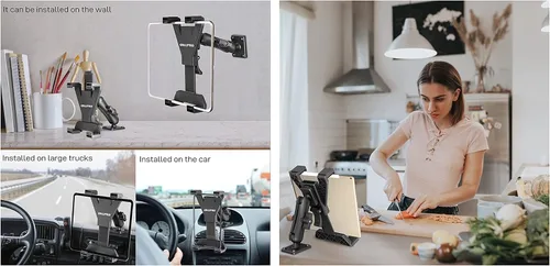 Miniatura 7 de OHLPRO Soporte para Tableta para Camión, Soporte de Coche con Base de Taladro Resistente para iPad, mini, Samsung Galaxy (7" - 11") para Tablero