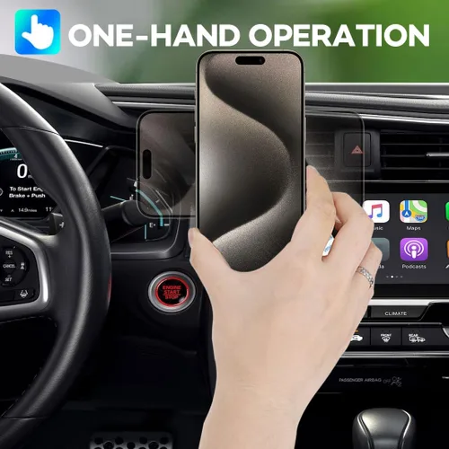 Miniatura 6 de Compatible con Mag Safe Car Mount Dashboard Magnetic 360° Soporte de teléfono ajustable de goma suave frontal compatible con iPhone