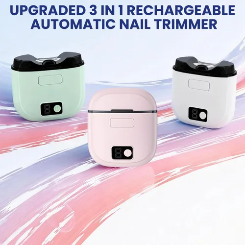 Miniatura 3 de Cortaúñas eléctrico, 3 en 1, cortaúñas automático, pulido eléctrico, recortador automático recargable por USB, 3 niveles de velocidad para personas