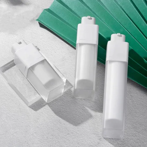 Miniatura 8 de OSALADI Botellas de viaje recargables sin aire, 3 unidades de plástico con bomba de loción al vacío, frascos cosméticos, mini cuidado de la piel