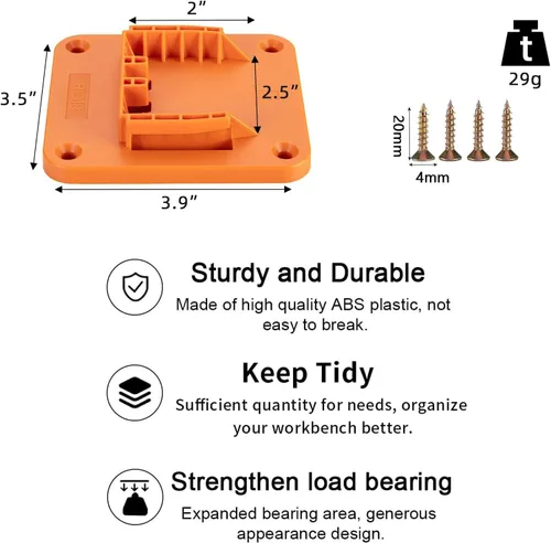 Miniatura 2 de Soporte de montaje para taladro de herramienta compatible con taladros RIDGID de iones de litio de 18 V, herramientas ABS resistentes para colgar